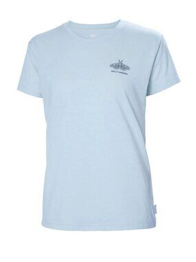 Helly Hansen W Skog Recycled Graphic Tee in Pinnacle Blue Sz L